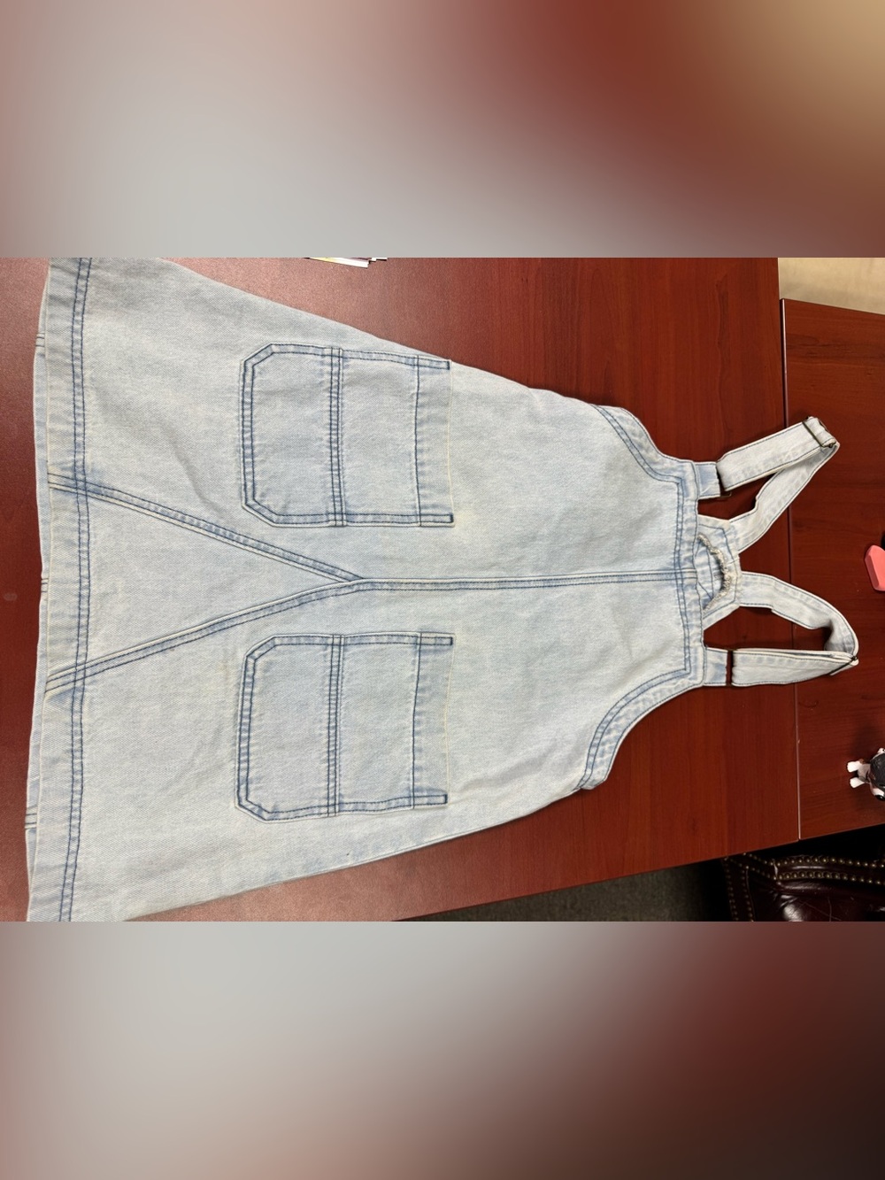 Light Wash Denim and Overall with Front Patch Pockets